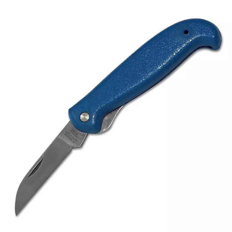 Detectamet zakmes detecteerbaar lambsfoot lemmet 55 mm blauw