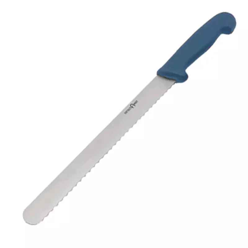 Broodmes gekarteld detecteerbaar 25 cm blauw