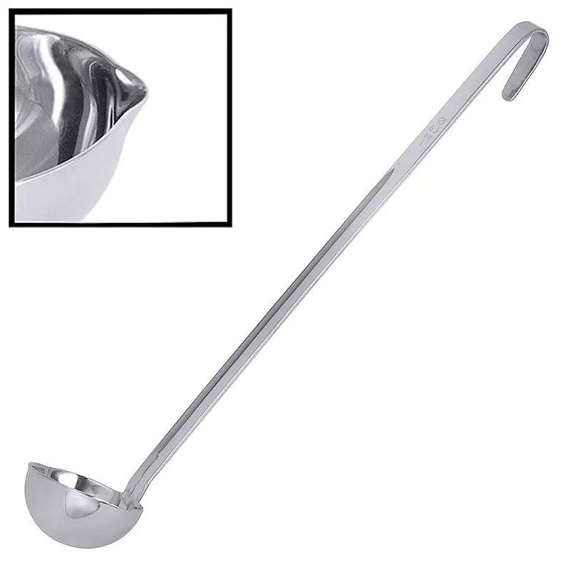 Sauslepel met schenktuit RVS 18/10 ø5x22 cm 30 ml