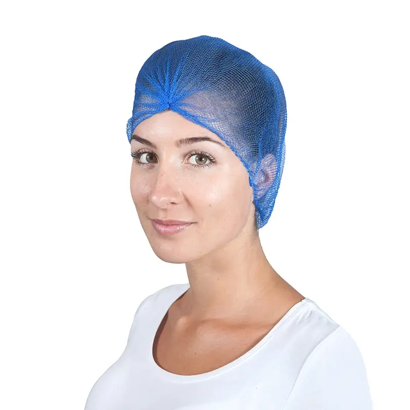 Detectamet disposable haarnet detecteerbaar 55 cm extra fijne micromazen blauw