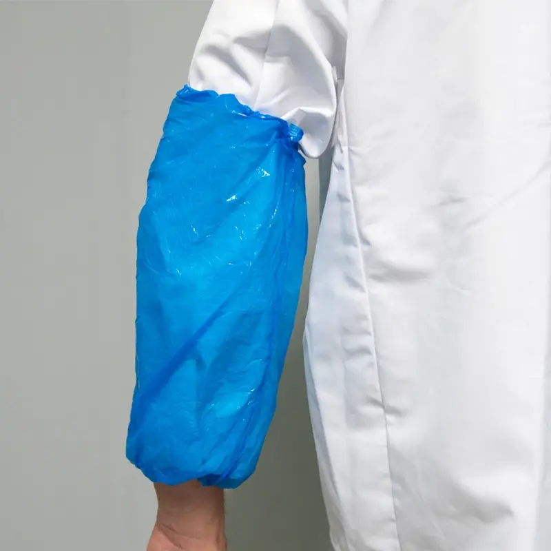 Hycare disposable overmouw detecteerbaar PE 30 mu blauw