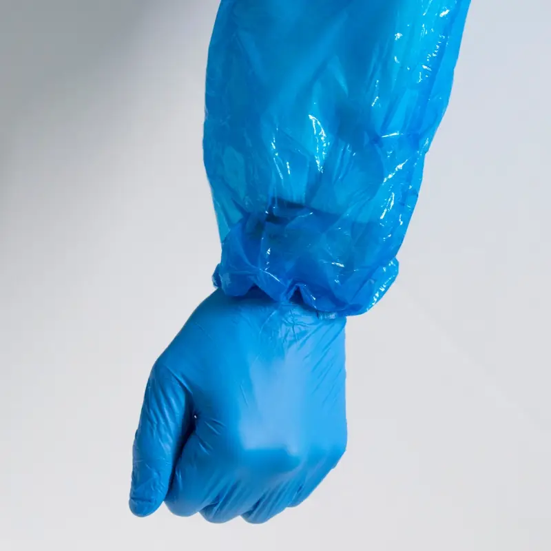 Hycare disposable overmouw detecteerbaar PE 30 mu blauw