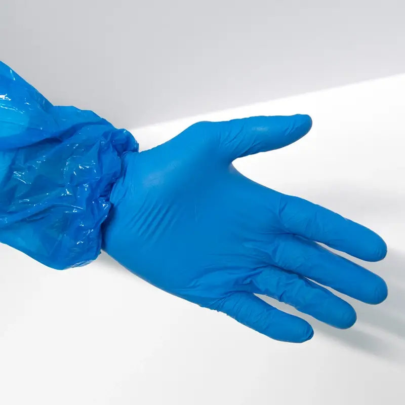 Hycare disposable overmouw detecteerbaar PE 30 mu blauw