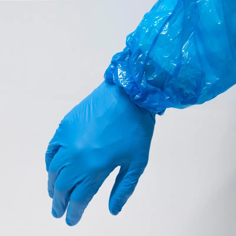 Hycare disposable overmouw detecteerbaar PE 30 mu blauw