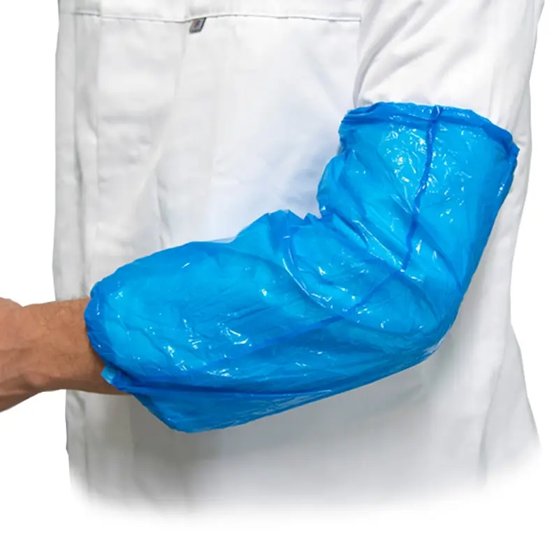 Hycare disposable overmouw detecteerbaar PE 30 mu blauw