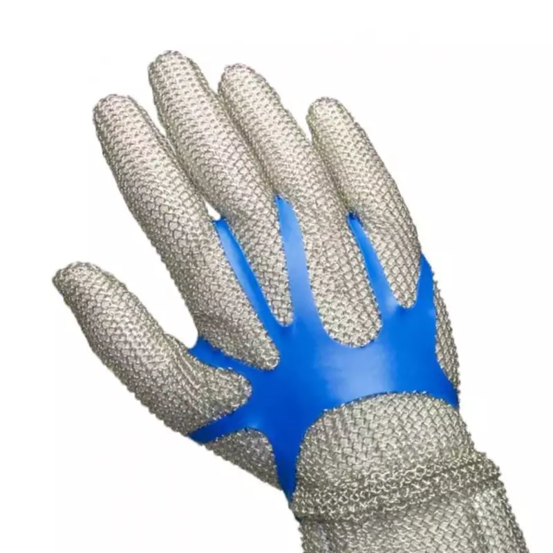 Handschoenspanner PU metaal detecteerbaar blauw