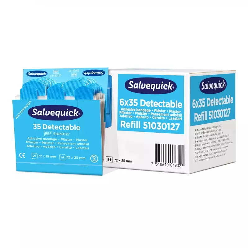 Cederroth Salvequick 51030127 pleisters detecteerbaar blauw