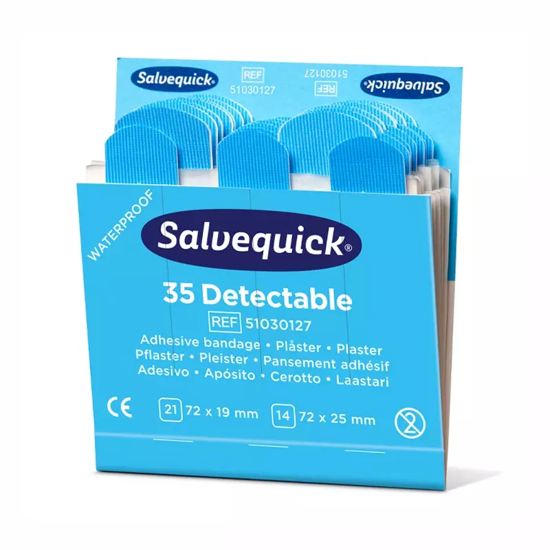 Cederroth Salvequick 51030127 pleisters detecteerbaar blauw
