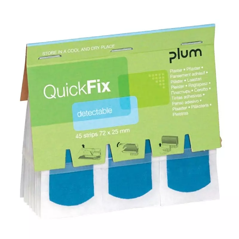 Plum QuickFix 5513 pleisters detecteerbaar 72x25 mm blauw