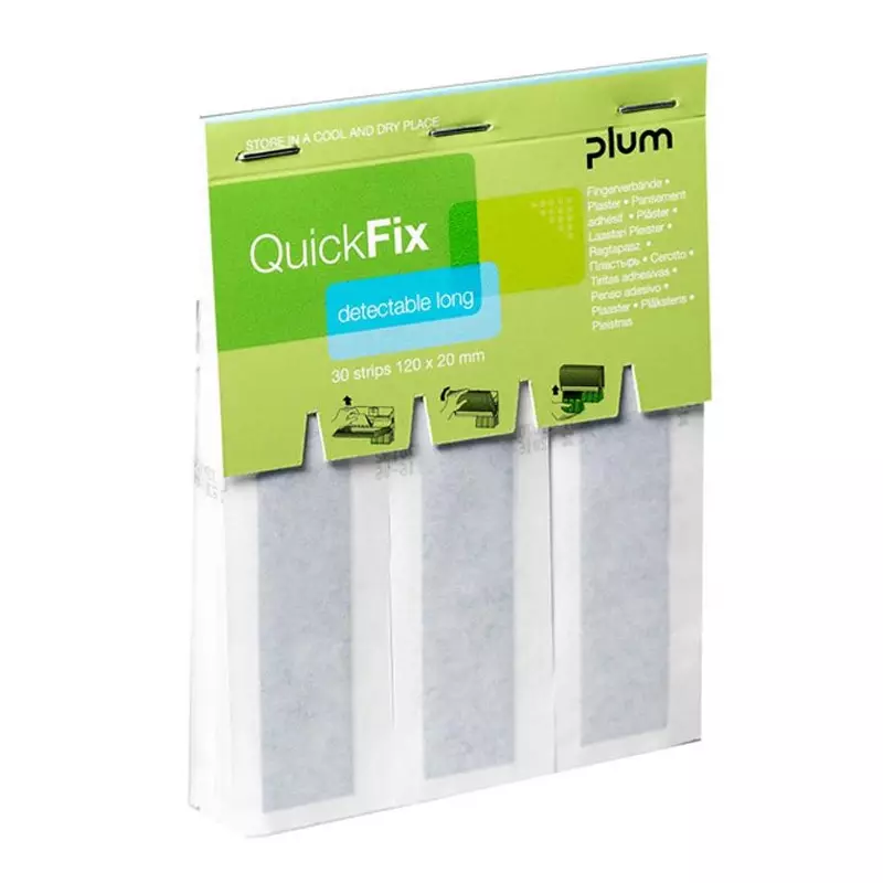 Plum QuickFix Long 5509 pleisters detecteerbaar 120x20 mm blauw
