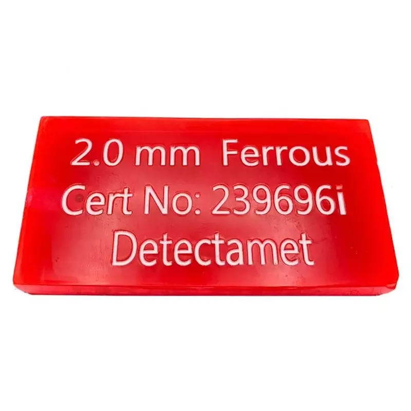 Detectamet metaaldetectie testkaart acryl FE rood