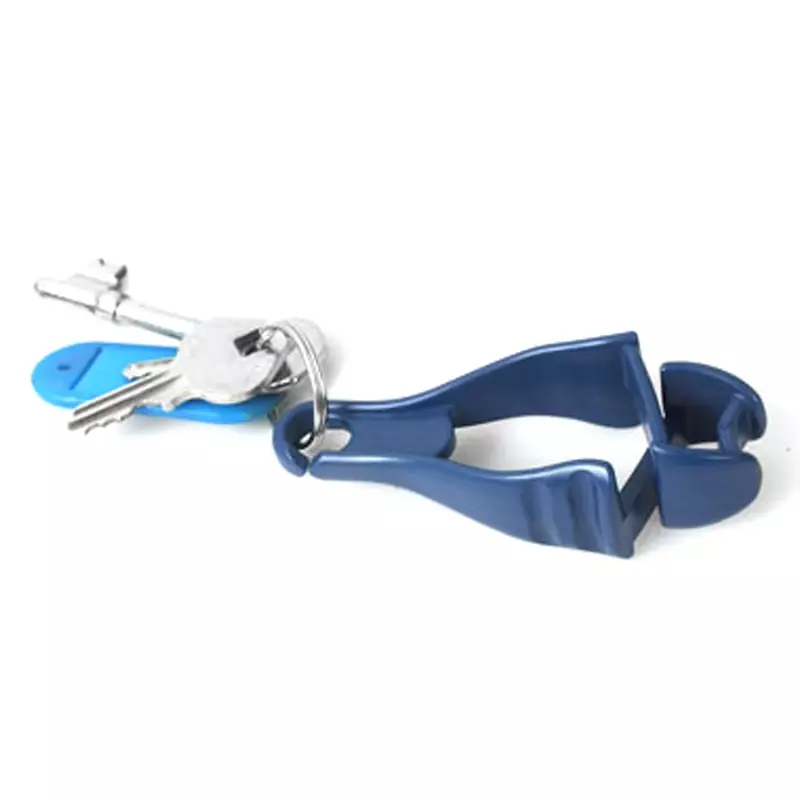 Detectamet veiligheidsklem detecteerbaar met riemclip blauw