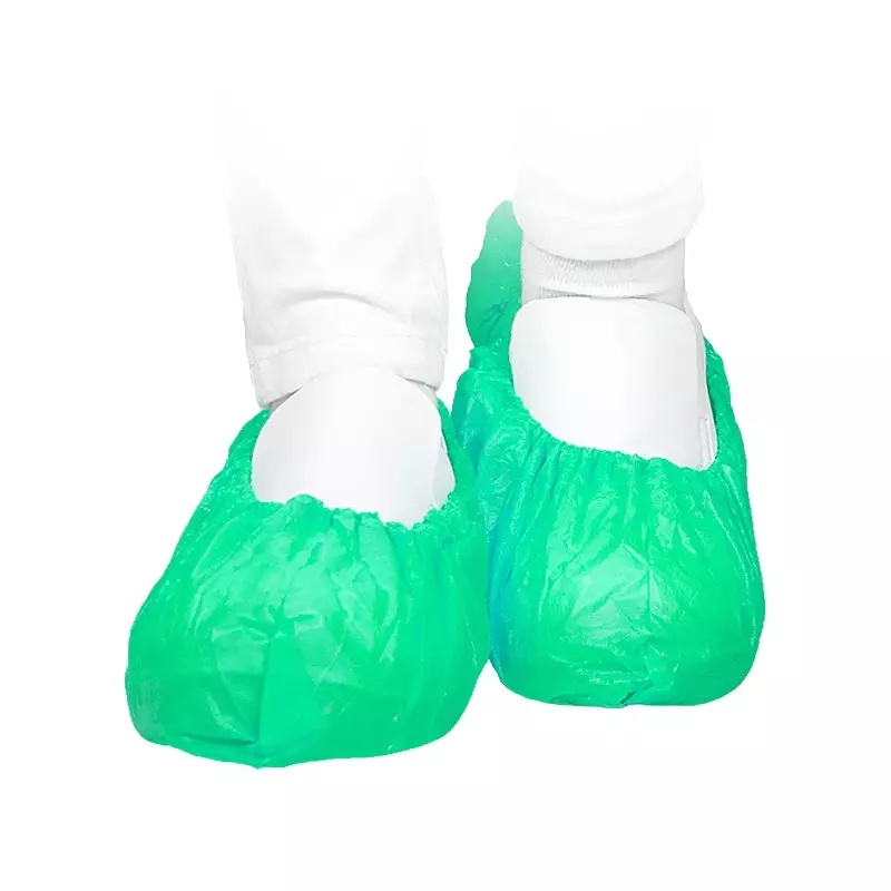Hycare disposable overschoen 40 mu polyethyleen 41 x 15 cm groen