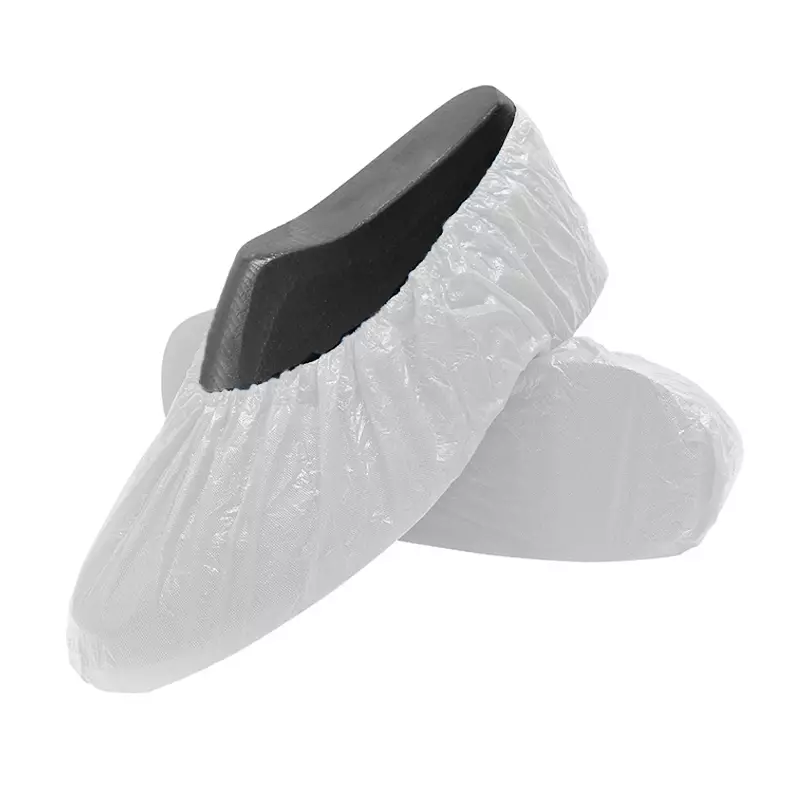 Hycare disposable overschoen geruwd 75 mu polyethyleen wit