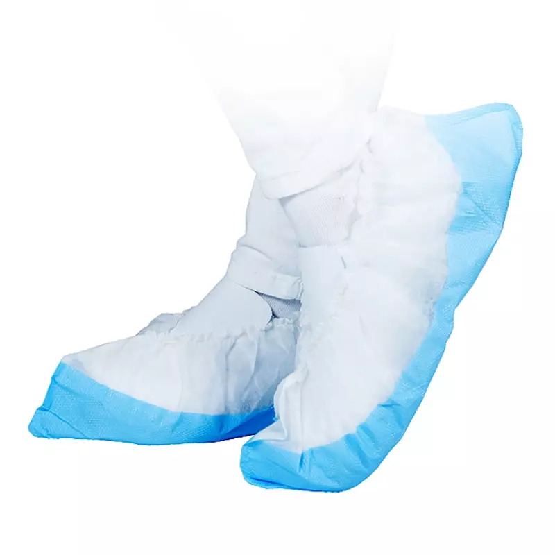 Hycare disposable overschoen polypropyleen met geruwde CPE zool 41 x 16 cm
