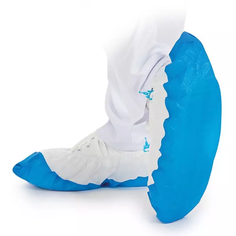 Disposable overschoen voor dispenser PP/CPE 44 cm blauw