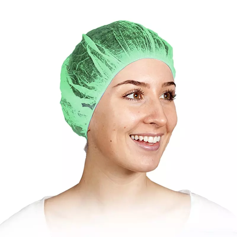 Hycare disposable haarnet roundcap non-woven polypropyleen groen
