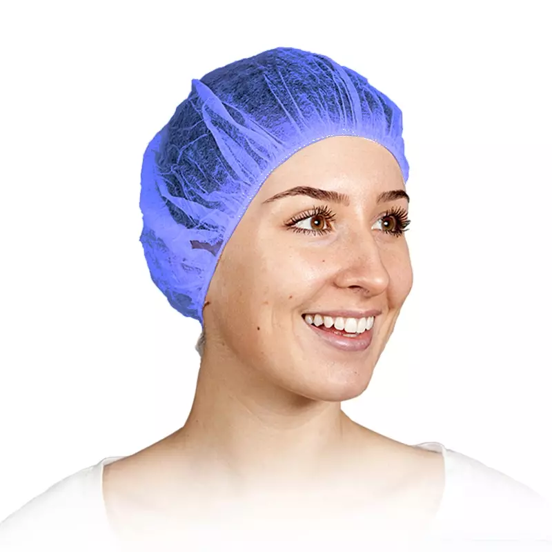 Hycare disposable haarnet 60 cm roundcap extra fijn nylon micromaas blauw