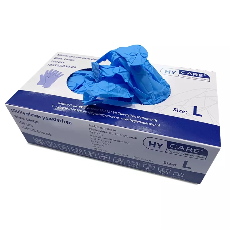 Hycare disposable handschoen nitril ongepoederd 240 mm groen