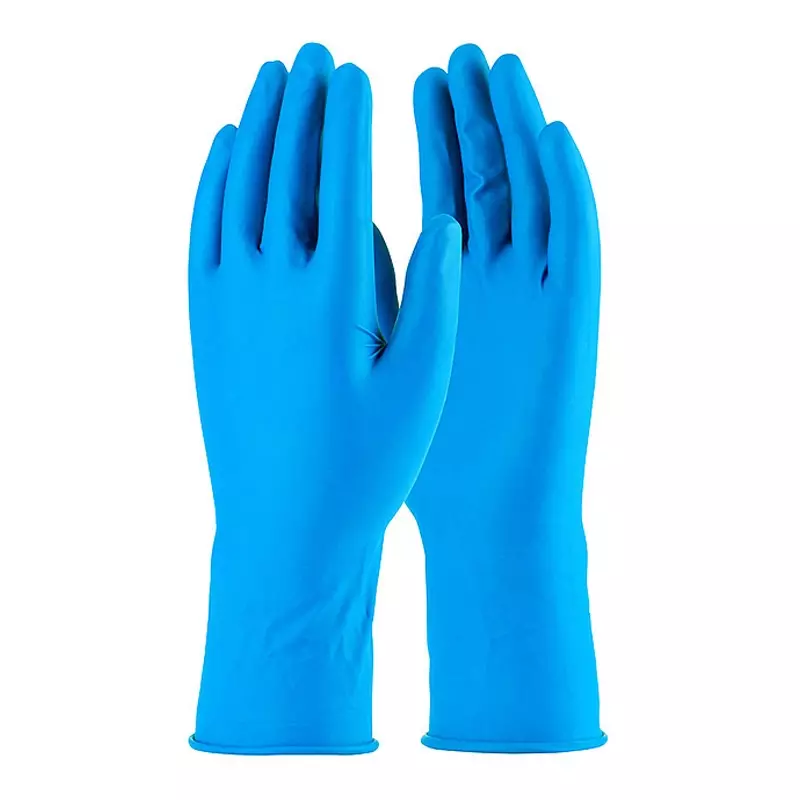 Disposable handschoen lang nitril ongepoederd 300 mm