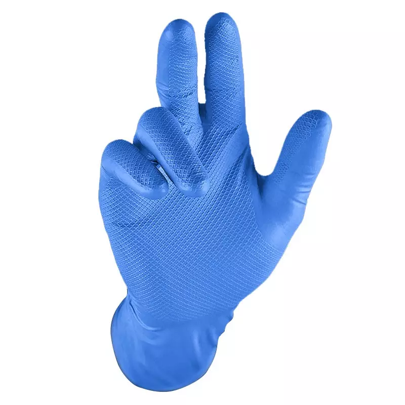 Grippaz 306BL disposable handschoen nitril chemiebestendig 300 mm blauw