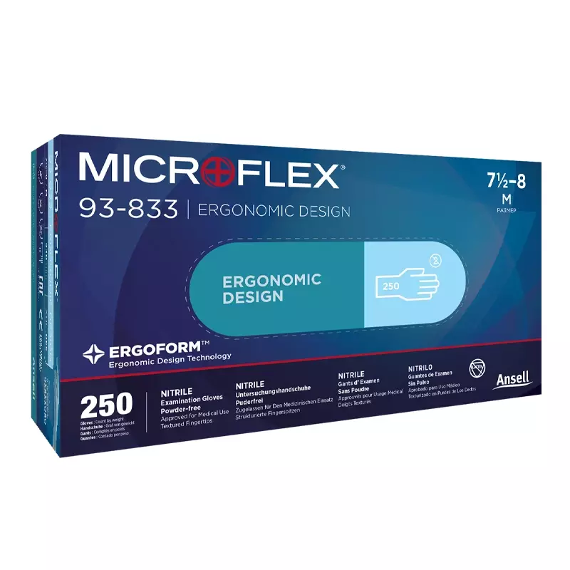 Ansell Microflex 93-833 disposable handschoen nitril chemiebestendig