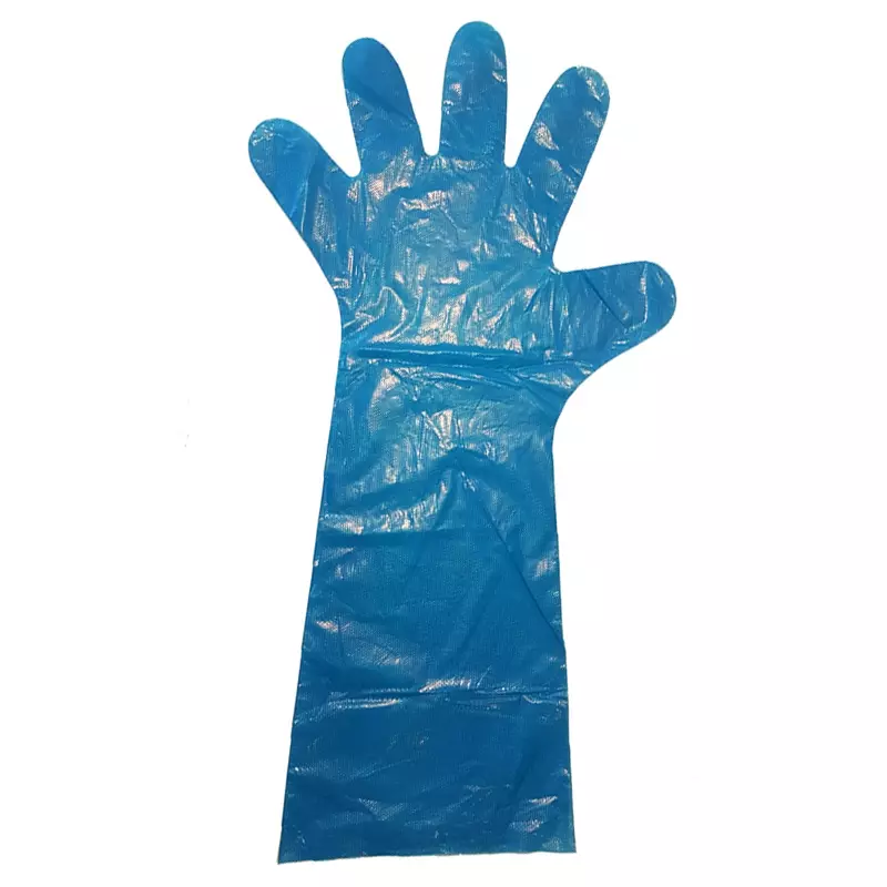 Disposable handschoen LDPE 30 mu geruwd 35 cm