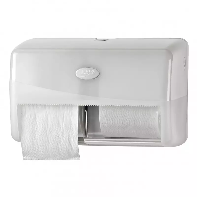 Euro Products Pearl White Duo toiletrolhouder