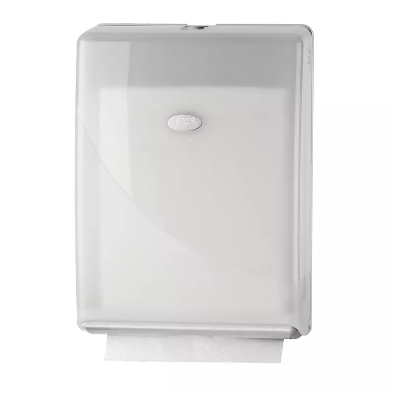 Euro Products Pearl White handdoekdispenser multifold en C-vouw