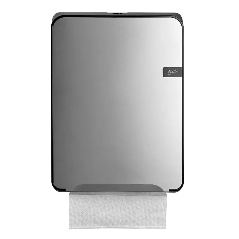 Euro Products Quartz Silver handdoekdispenser multifold en C-vouw