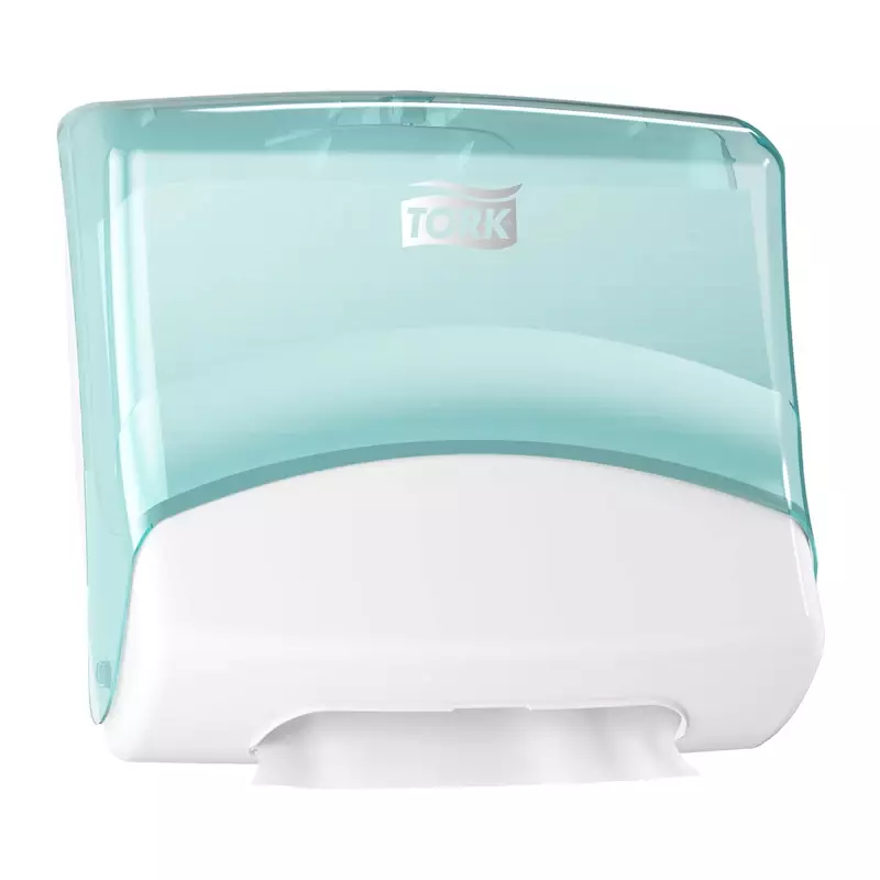 Tork Performance gevouwen reinigingsdoek dispenser W4 turquoise/wit