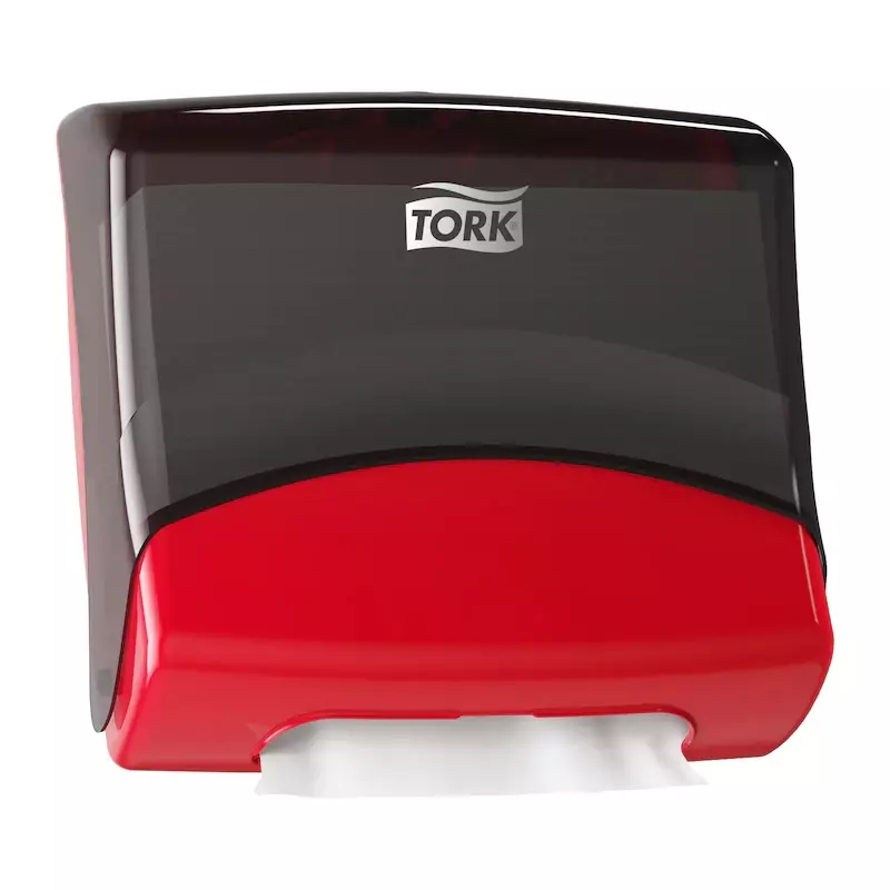 Tork Performance gevouwen reinigingsdoek dispenser W4 turquoise/wit