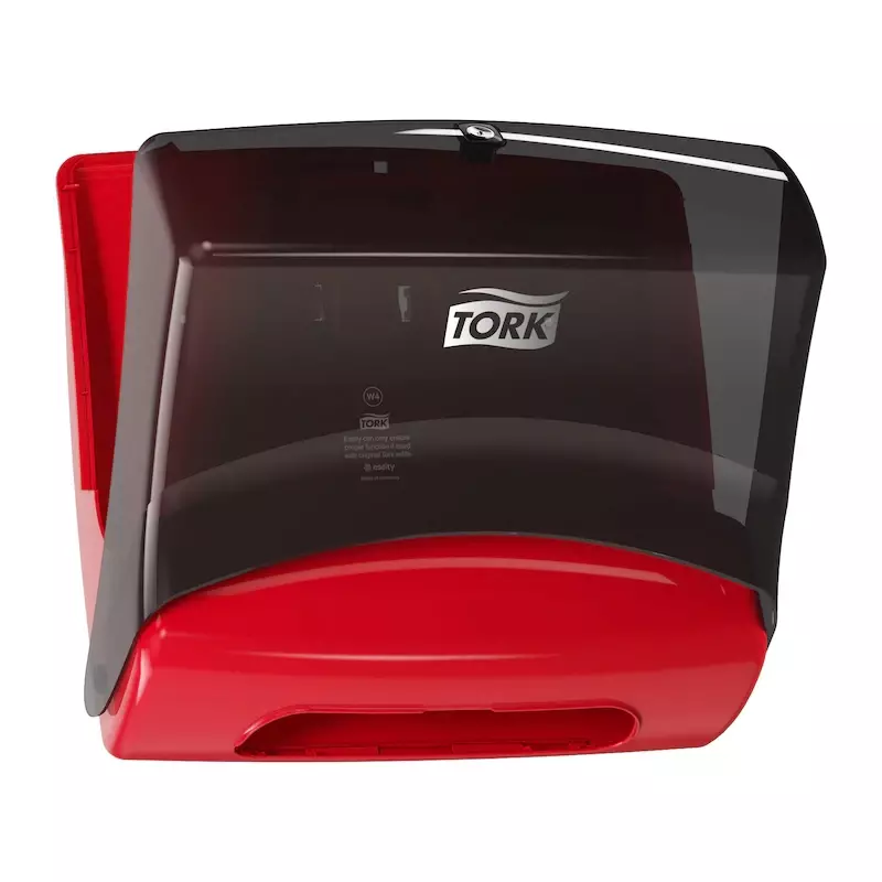 Tork Performance gevouwen reinigingsdoek dispenser W4 turquoise/wit