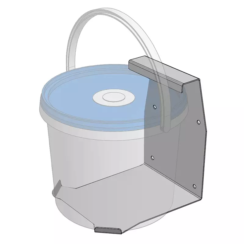 Wandhouder RVS voor PAL 8 liter emmer
