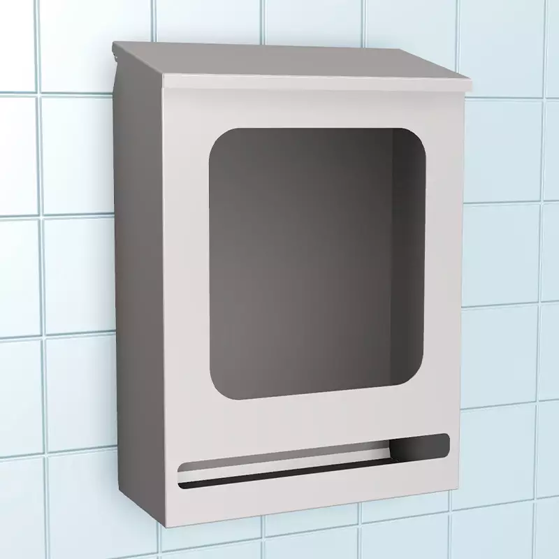 Dispenser RVS zichtvenster voor disposable haarnetjes