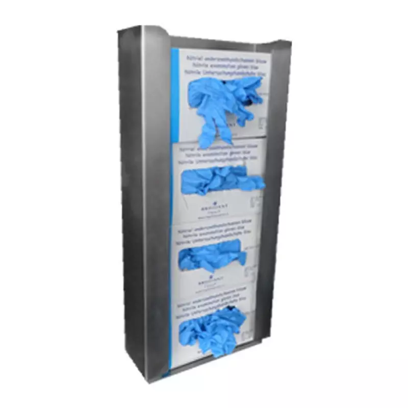 Handschoendispenser RVS verticaal voor 4 dispenserdozen