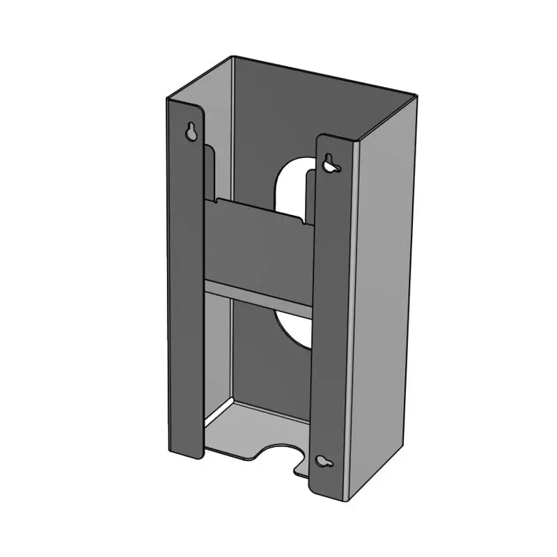 Handschoendispenser RVS horizontaal met veer voor 1 dispenserdoos