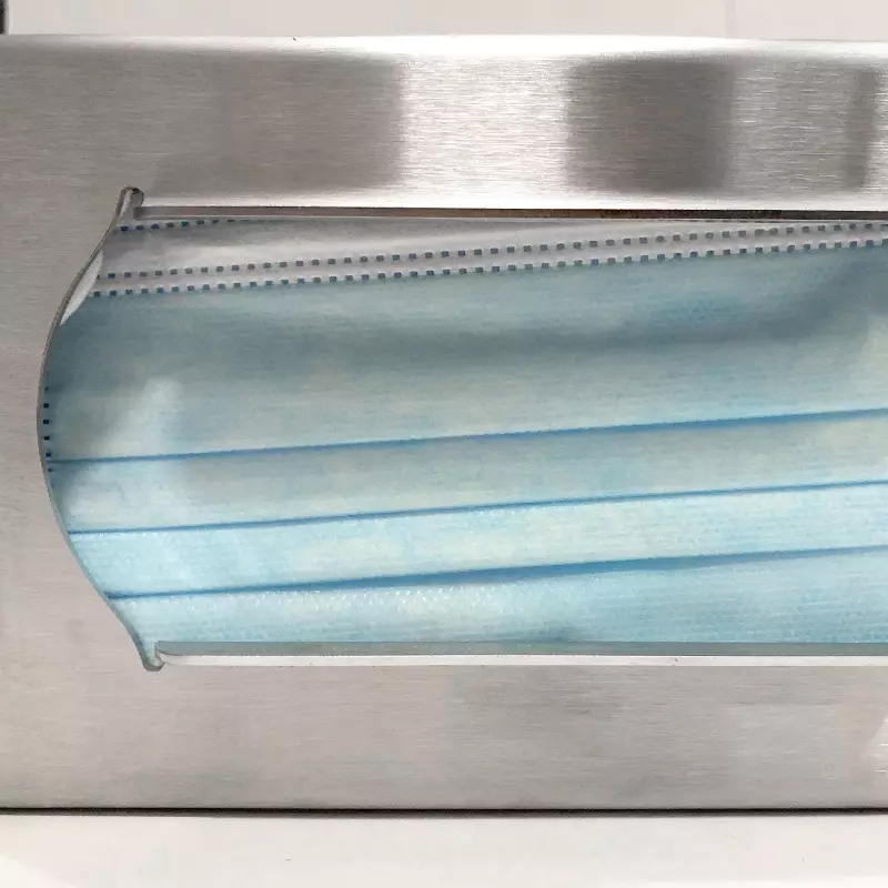 Dispenser RVS zichtvenster voor mondmaskers