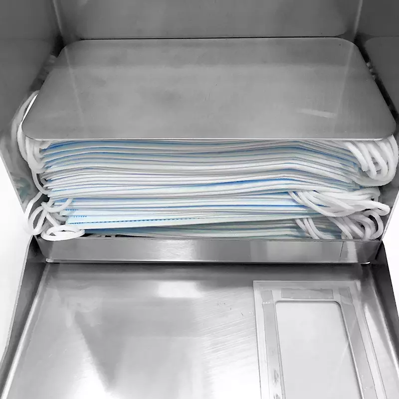 Dispenser RVS zichtvenster voor mondmaskers