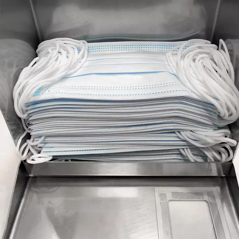 Dispenser RVS zichtvenster voor mondmaskers