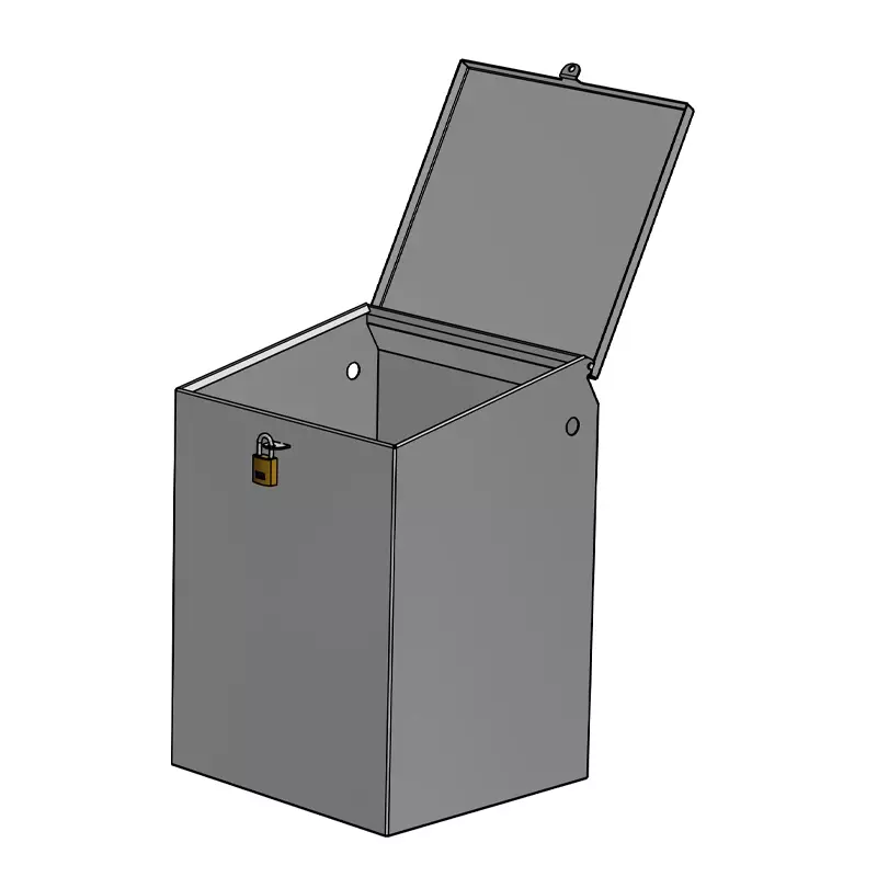 Jerrycanhouder RVS met gat en hangslotbeugel voor 20 liter jerrycan