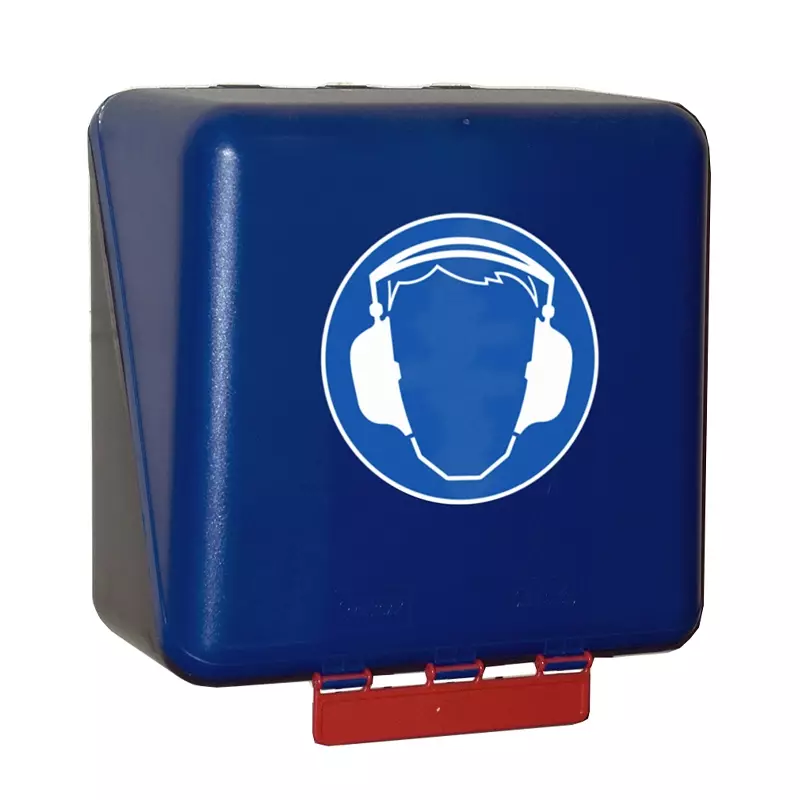 Brady opbergdoos gehoorbescherming middelgroot 236x225x125 mm blauw