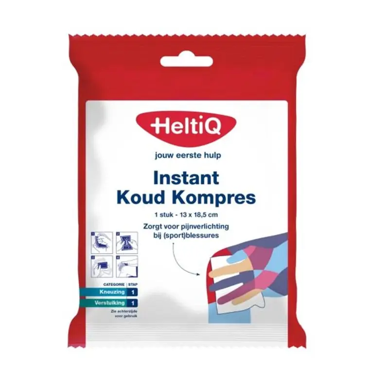 HeltiQ instant koud kompres eenmalig gebruik 13x18,5 cm