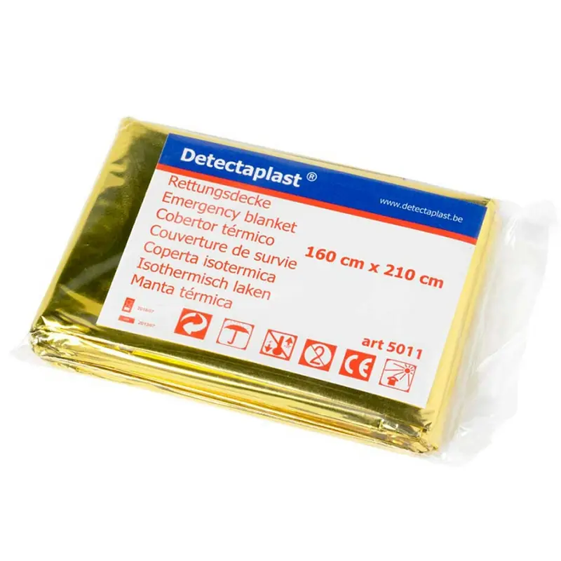 Reddingsdeken Detectaplast 160x210 cm goud/zilver