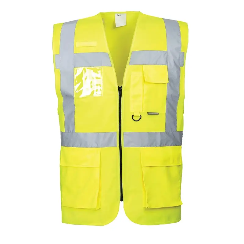 Portwest S476 Berlin Executive Hi-Vis veiligheidsvest fluo geel