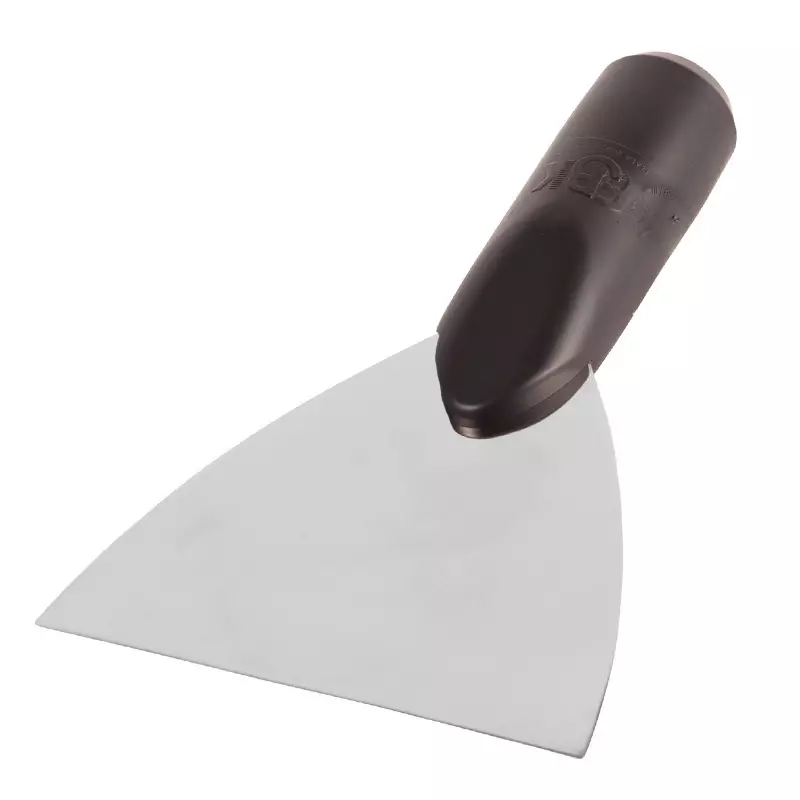 FBK 28122-6 vloerschraper niet buigzaam RVS blad 120 mm zwart