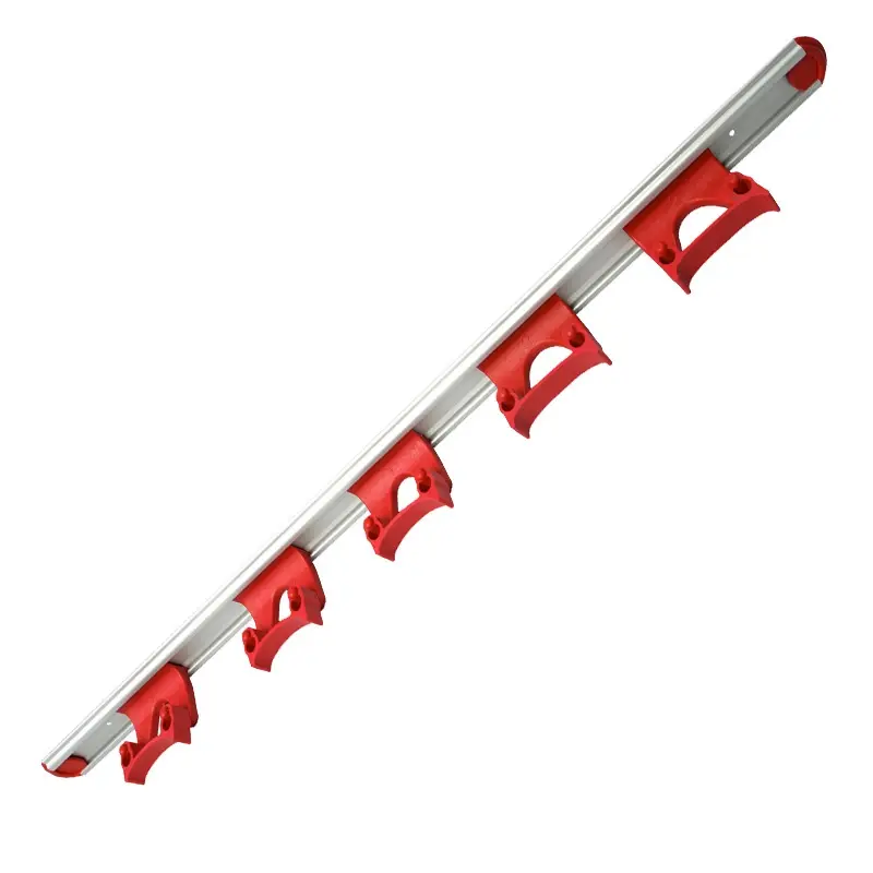 Ophangrail 5x klem FBK 15157-3 900 mm rood