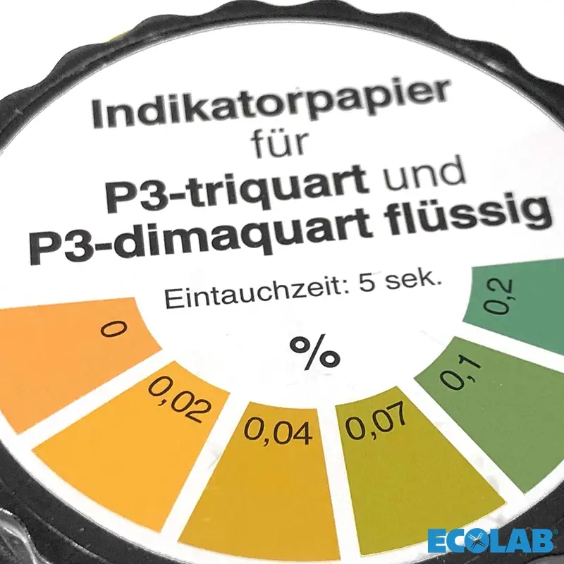 Ecolab P3-Triquart testpapier voor Quat residuen