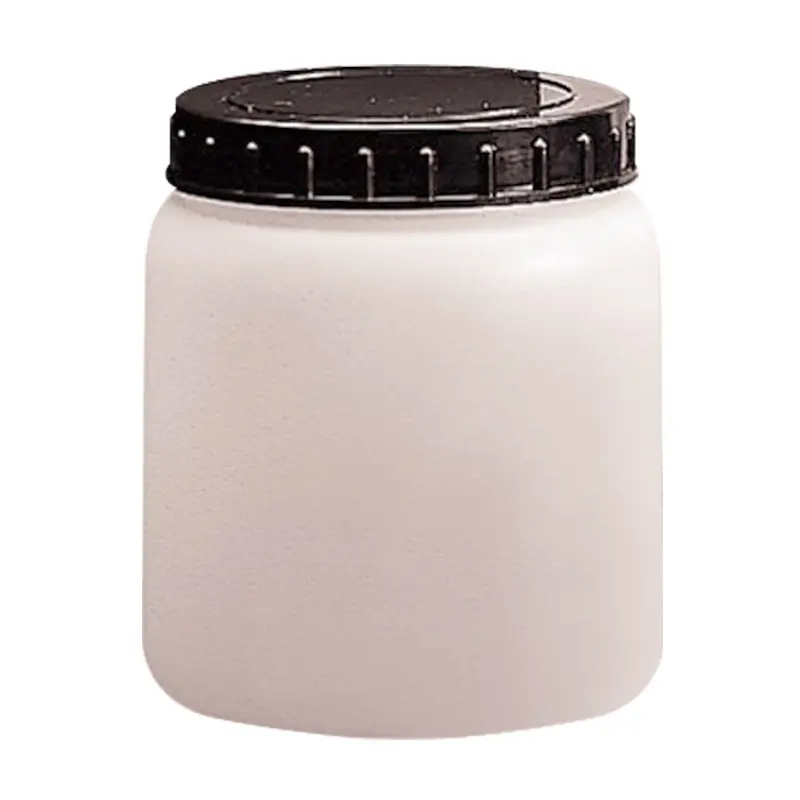 Monsterpot brede hals HDPE met schroefdop en indrukplug 2000 ml wit