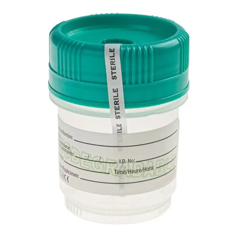 Monsterpotje PP steriel met schroefdop Ø48x62 mm 60 ml transparant